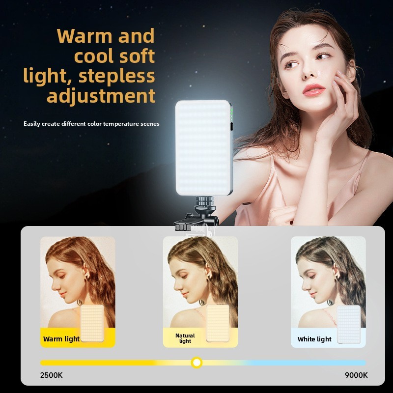 Đèn LED vòng Mini D10 cho điện thoại thông minh, nhiệt độ ba màu