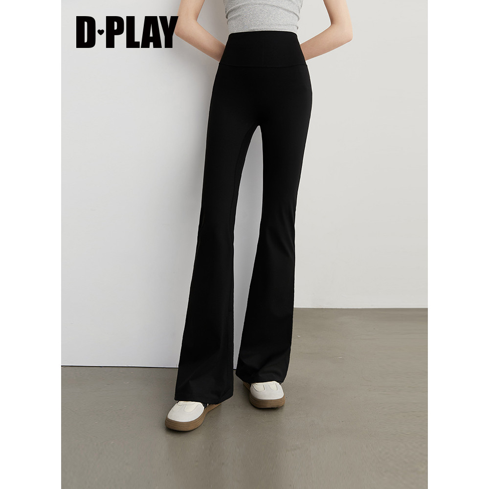 DPLAY [Huiping] Mùa Thu Phong Cách Mới Quần Đen Nữ Hông Nâng Bụng Quần Tập Yoga Hơi Hồng Quần