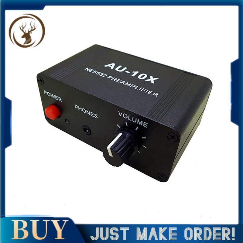 AU-10X NE5532 Bộ khuếch đại tín hiệu âm thanh Tai nghe Pre AMP Board 3.5MM Âm thanh điều khiển âm lư
