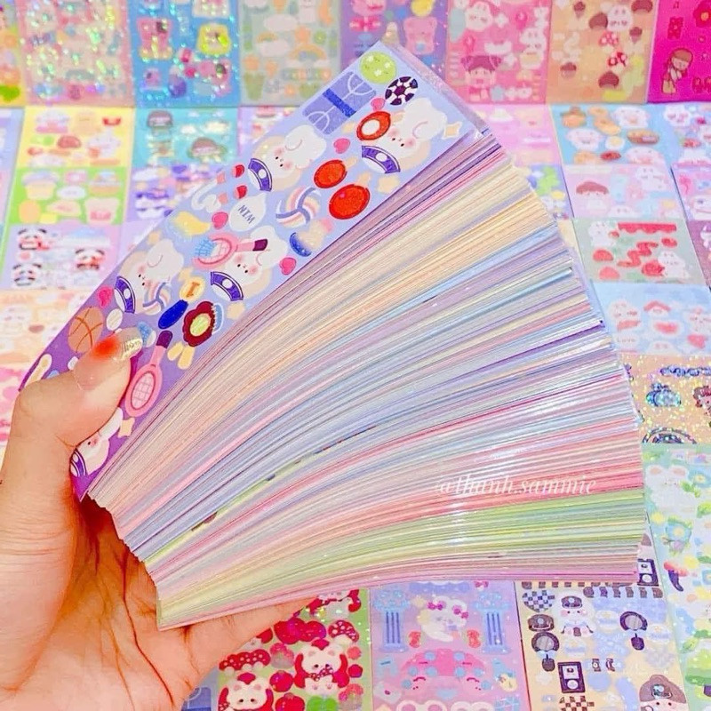 Miếng Dán STICKER Lấp Lánh Xinh Xắn Cho Bé Set 200 Tấm