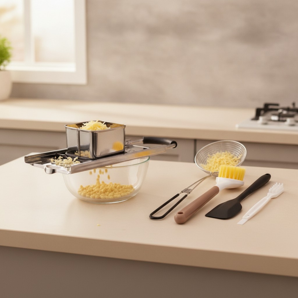 Bộ 5 Máy Làm Gnocchi Bộ Dụng Cụ Làm Pasta Bằng Thép Không Gỉ Bảng Gnocchi Với Cạp Dụng Cụ Cầm Tay Ti