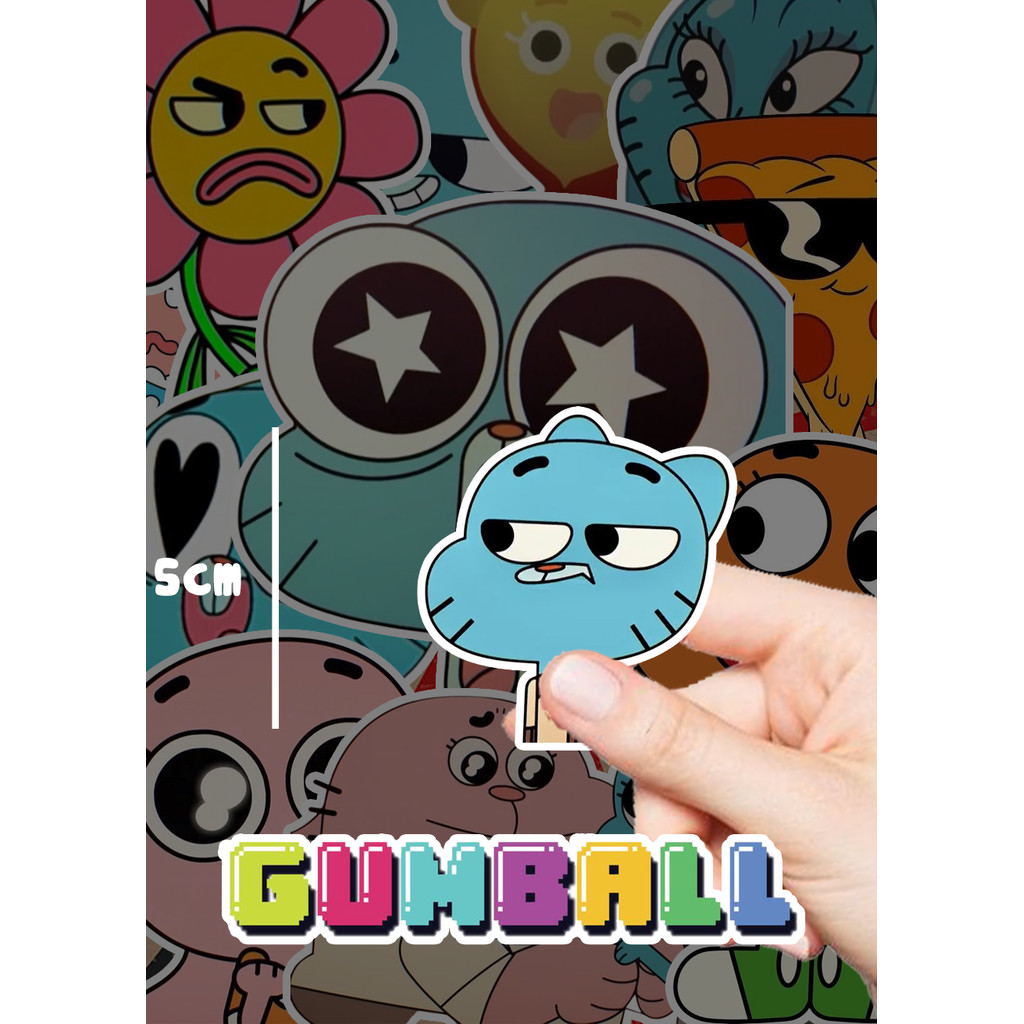 Set 80 Sticker Gumball 💙 đã cắt sẵn ko trùng nhau The Amazing World of Gumball hoạt hình tuổi thơ