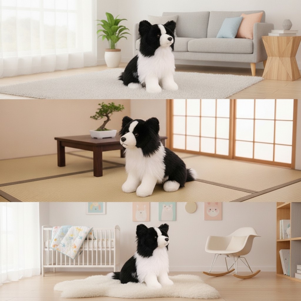 Border Collie Thú Nhồi Bông Chó Viền Mềm Collie Thú Nhồi Bông Chó Nhồi Bông Với Thú Nhồi Bông Đuôi C