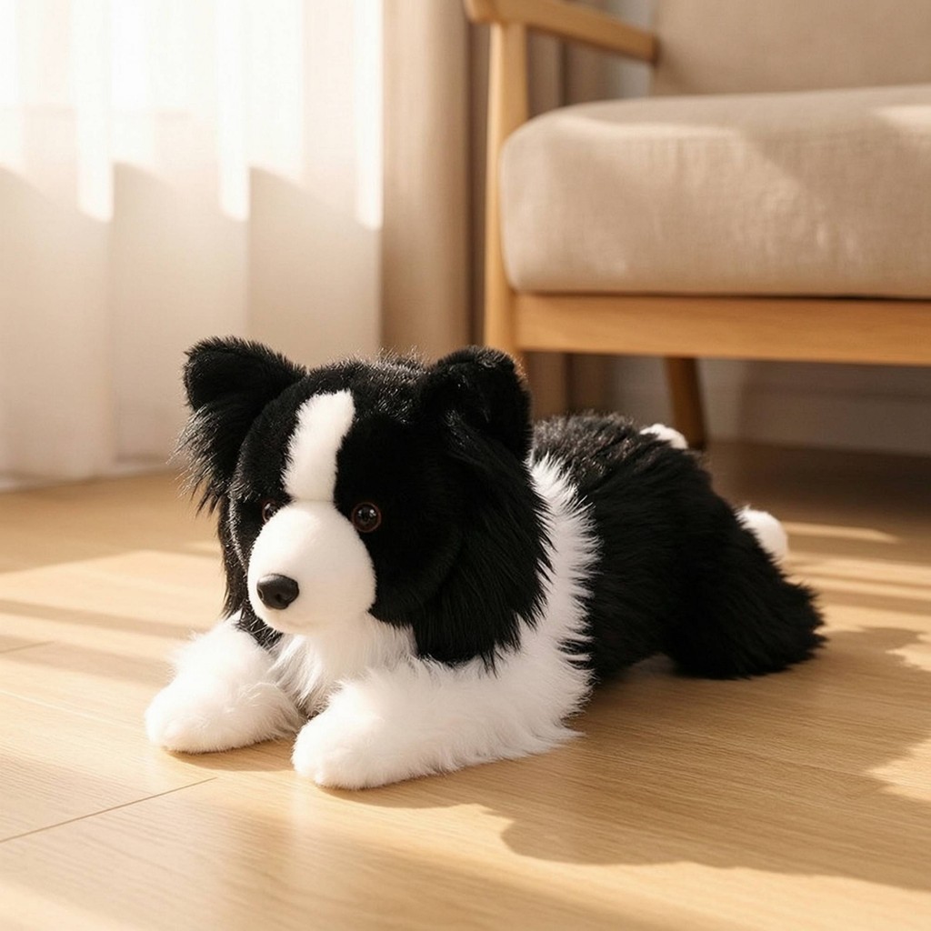 Border Collie Thú Nhồi Bông Chó Viền Mềm Collie Thú Nhồi Bông Chó Nhồi Bông Với Thú Nhồi Bông Đuôi C