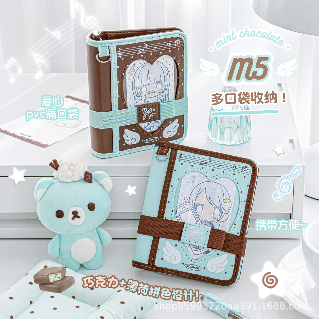 RosyPosy Soft Set MelodyM5 Sổ tay hoạt hình dễ thương Sổ tay m5 Sổ tay Nhật ký lá rời