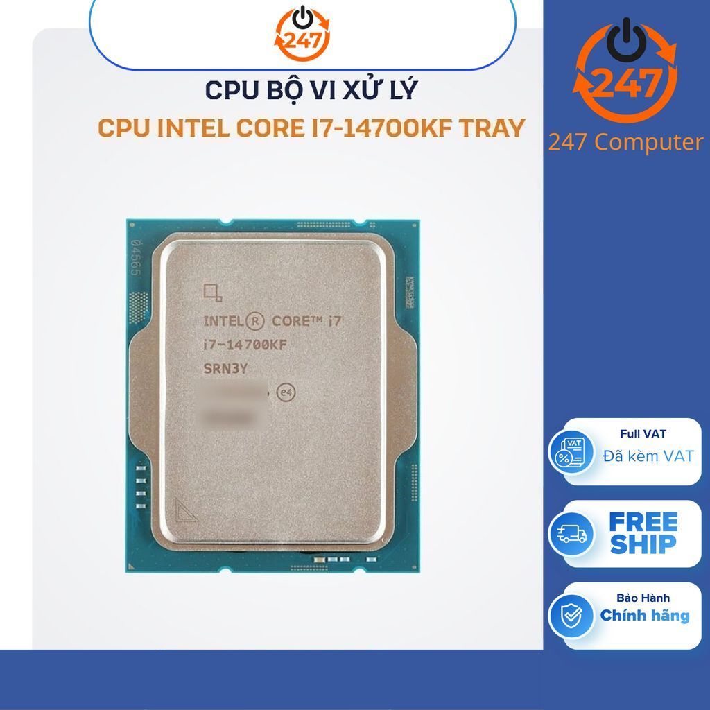 [NEW FULL VAT] CHIP XỬ LÝ CPU INTEL CORE I7 14700KF TRAY - BẢO HÀNH 3 NĂM