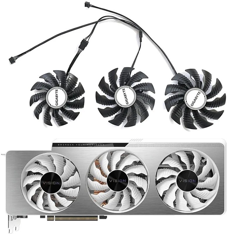 3FAN PLA09215S12H T129215BU 4PIN 87MM 82MM Dành Cho Quạt Đồ Họa Gigabyte RTX 3070 3080 Ti RTX 3090 V