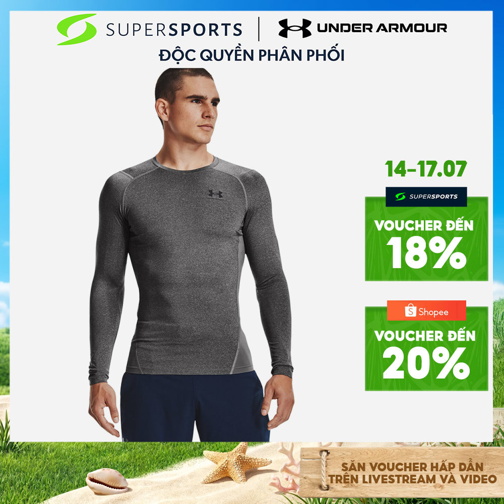 Áo Thun Nam Under Armour Heatgear Armour Compression - Xám - 1361524-090