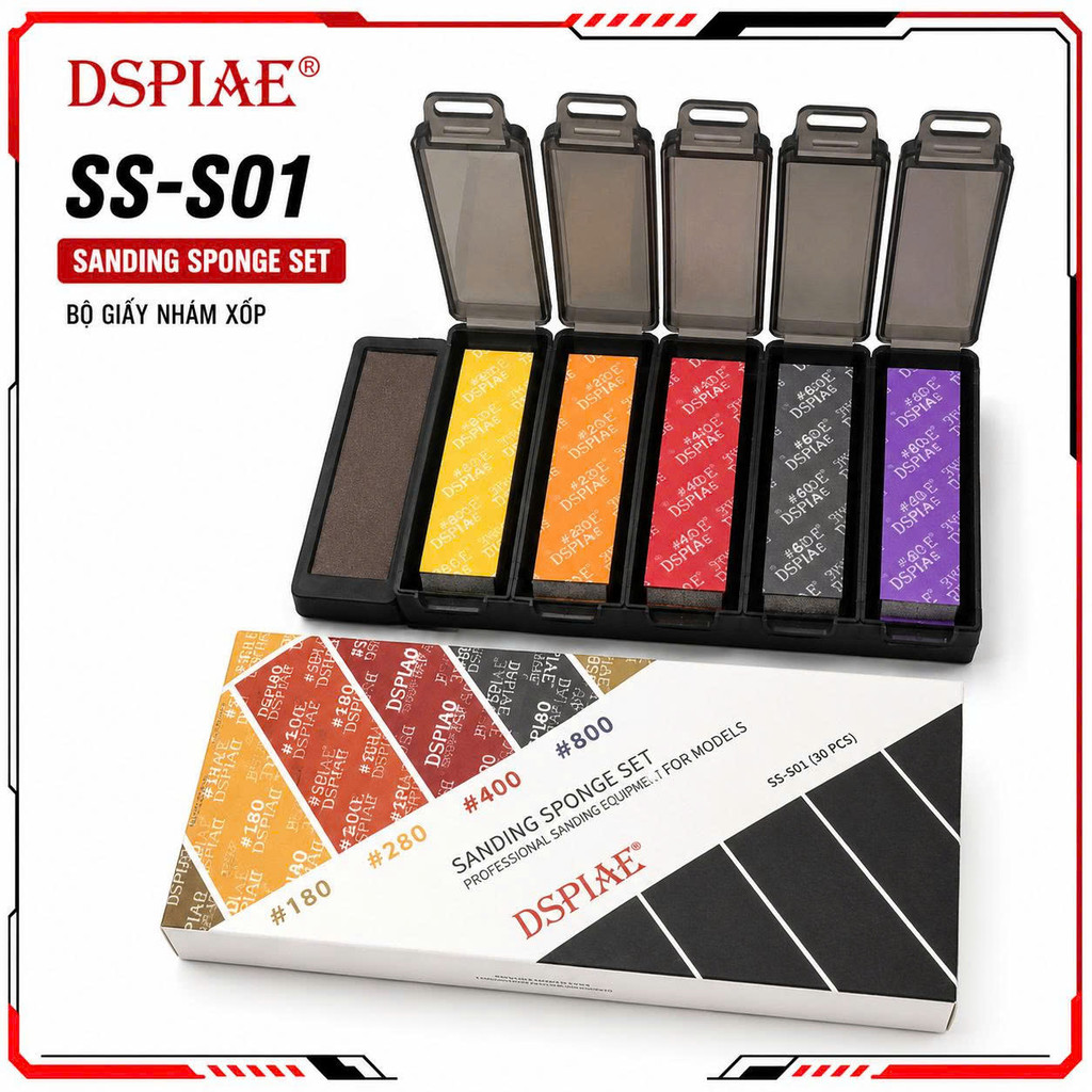 Bộ Giấy Nhám Xốp DSPIAE SS-S01 SS-S02 - Dụng Cụ Mô Hình