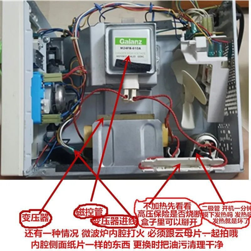 Ống lò vi sóng Tyk xk 0915 2m219j 519J 2M219K 2M217J 2M519H Đã qua NBRN EV7C
