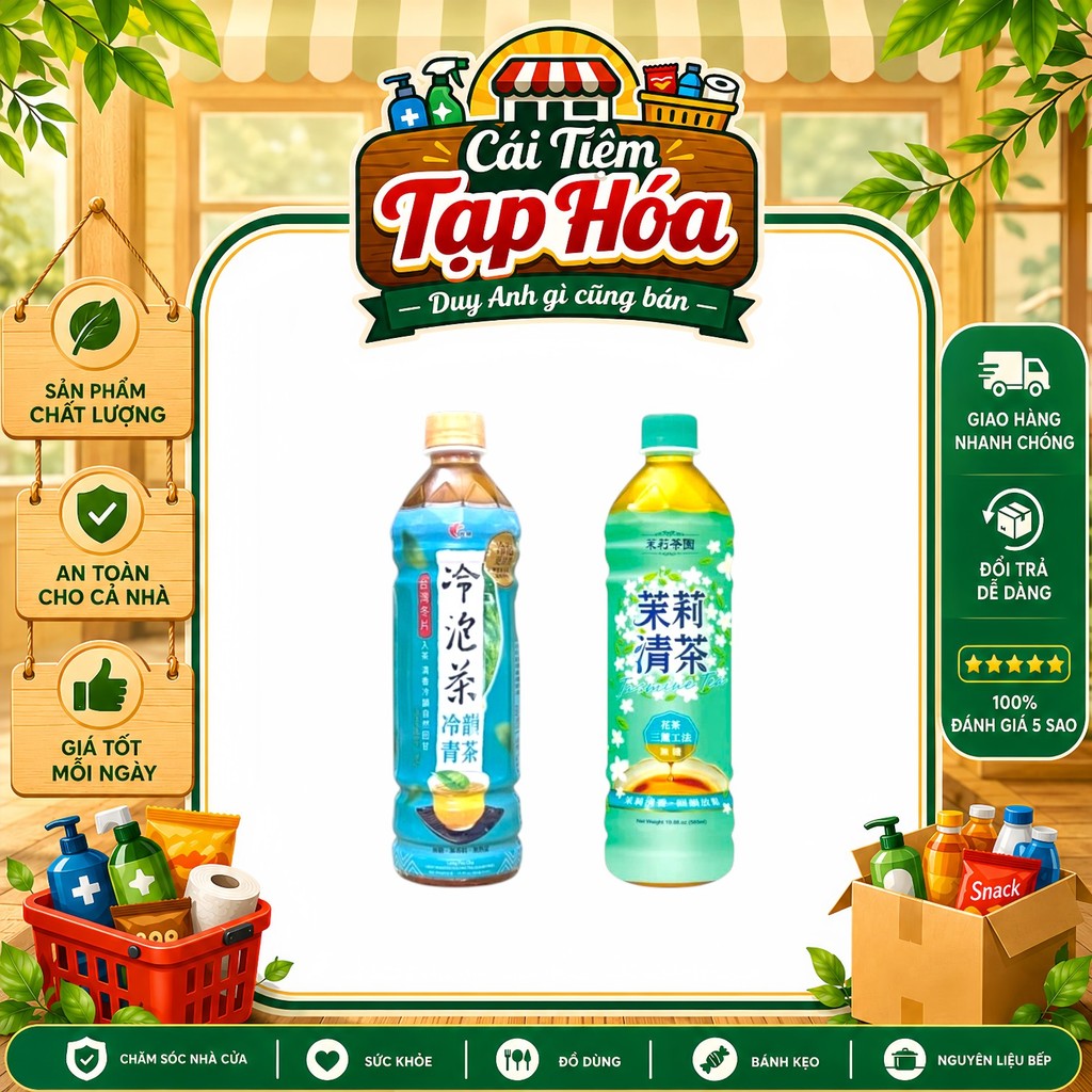 [COMBO 2 CHAI] Leng Pao Cha – Trà Không Đường Đài Loan 585ml - Trà không đường nhập khẩu từ Đài Loan