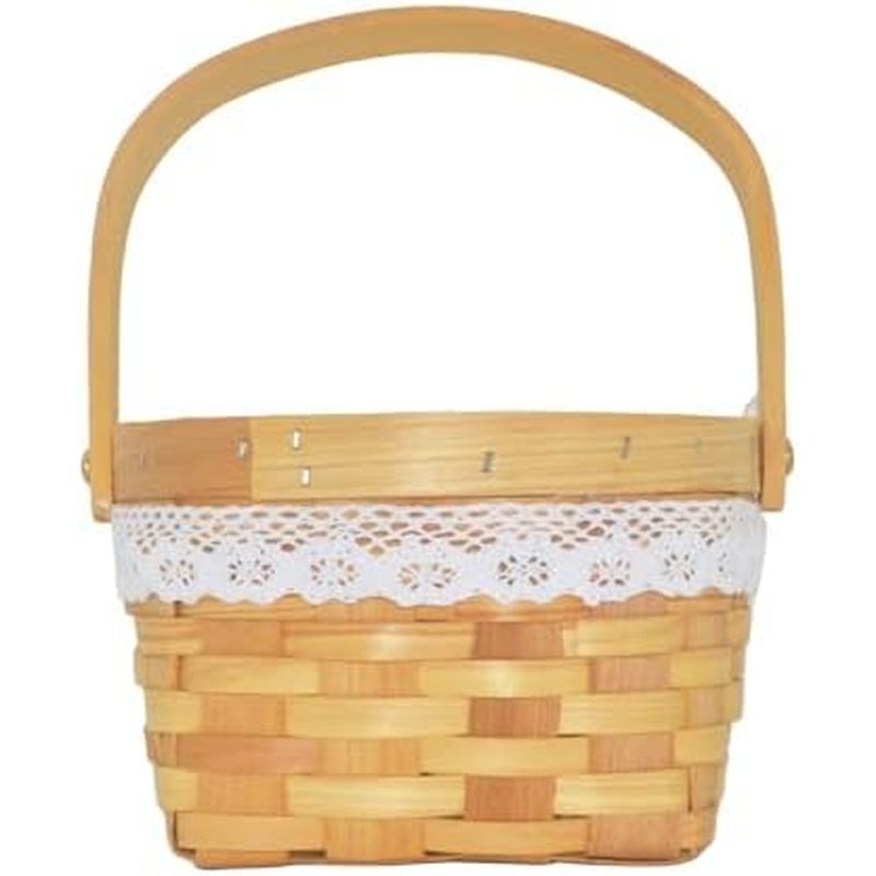 Flower Girl Basket Wooden Flower Basket Woven Flower Basket,Wedding Flower Girl Basket And Home Deco