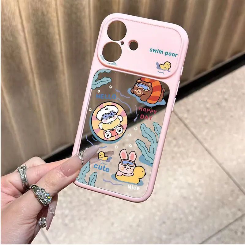 Ốp Điện Thoại Thích Hợp Cho iPhone X XS XR XSMAX 11 12 13 14 15 16 17 Pro max Plus Vòng Bơi Không Kh