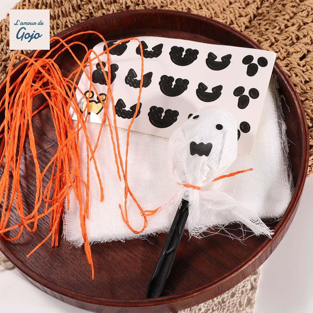 GOJO 12 CHIẾC TRANG TRÍ KẸO HALLOWEEN SÁNG TẠO DIY - GÓI KẸO MA VỚI NHÃN DÁN DỄ SỬ DỤNG CHO