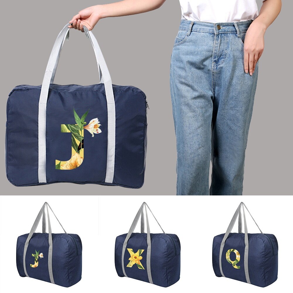 Travel Bag Nylon Foldable  Unisex Clothes Organizers Large Capacity Duffle Bag floral Printed Women 