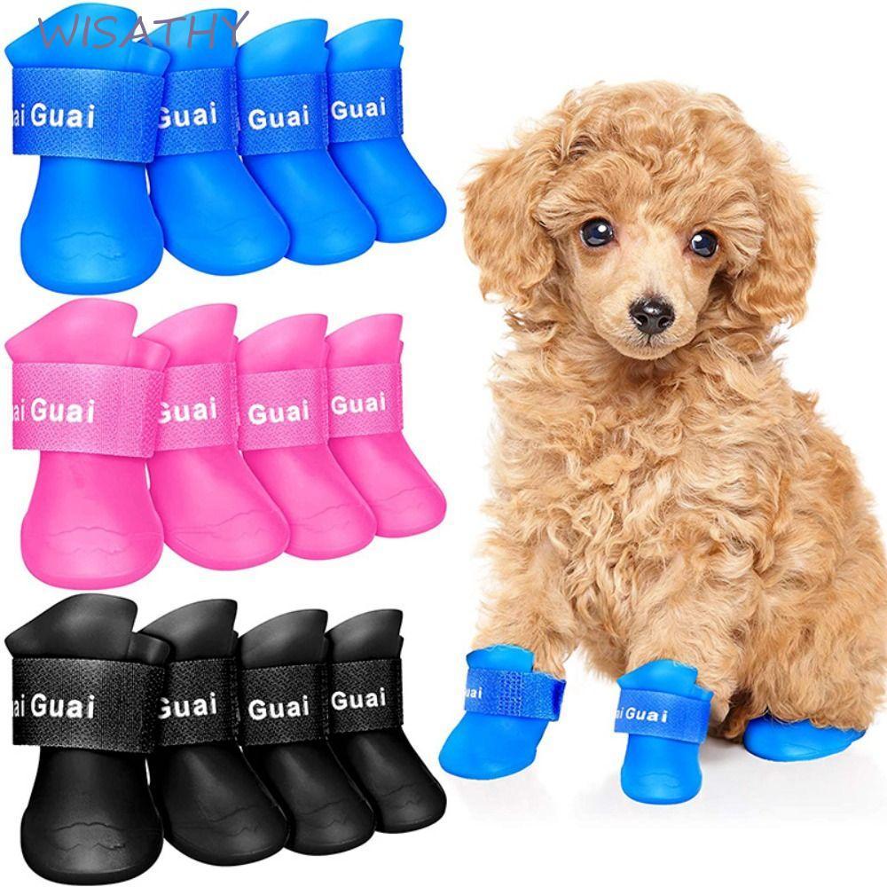 Giày cao su ELMER1 Vỏ chân bền bỉ Cat Puppy Đồ dùng cho thú cưng chống nước đầy màu sắc