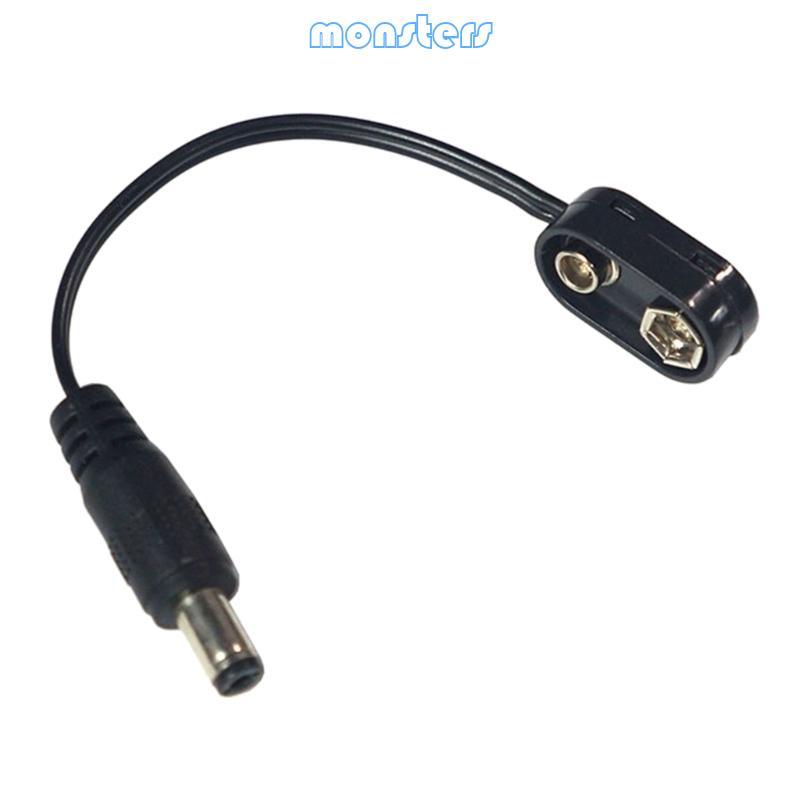 Mon 9V Clip Chuyển Đổi Cáp Nguồn Đầu Nối Chụp 9Volt Power Eliminators Adapter Cho Guitar Hiệu Ứng Bà