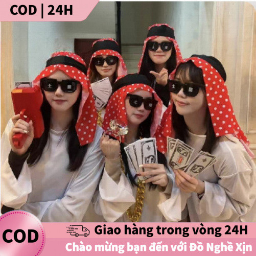 [COD] Set cosplay đại gia Dubai cho tiệc Halloween, sinh nhật, cực nổi bật