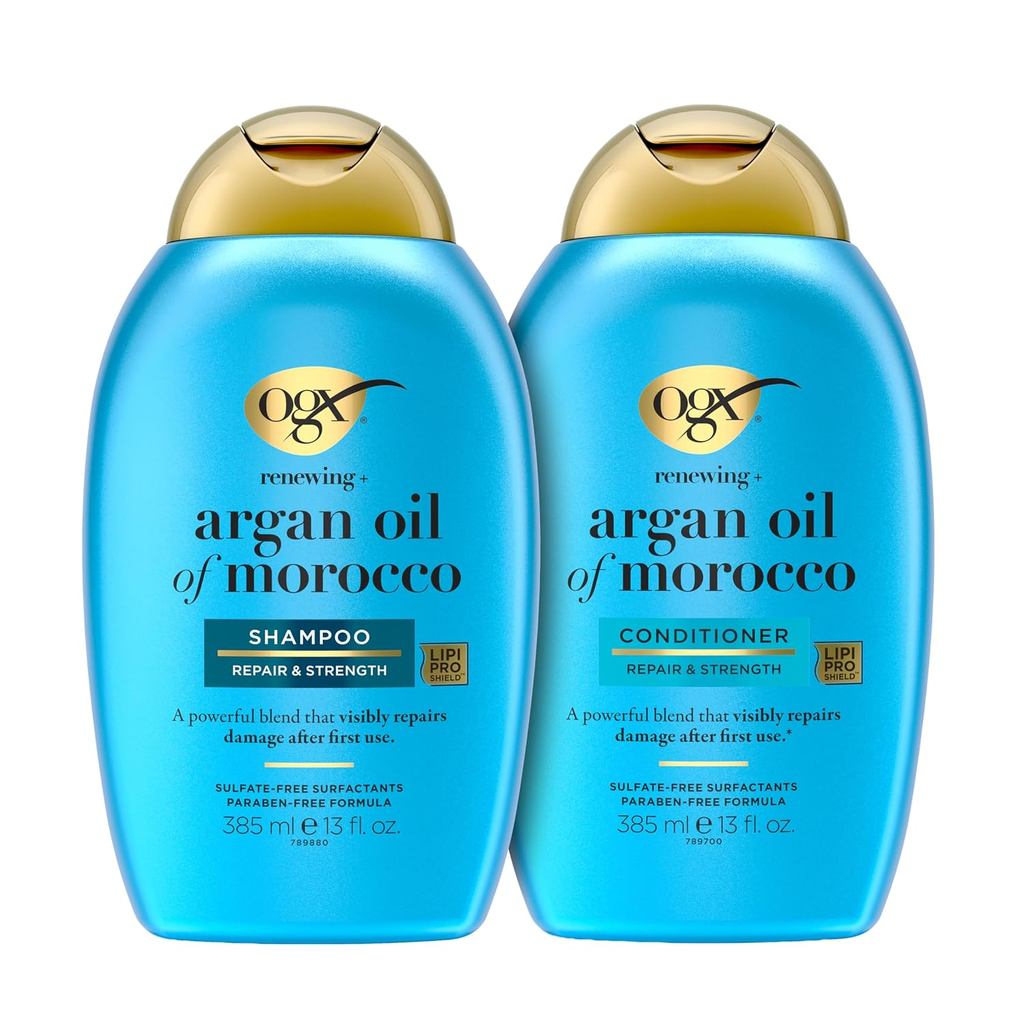 Dầu gội & xả OGX Renewing + Argan Maroc, Dầu gội & Dầu xả sửa chữa hư tổn giúp tăng cường & sửa chữa