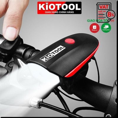Đèn xe đạp thể thao KIOTOOL siêu sáng có còi pin sạc usb led T6 chống nước