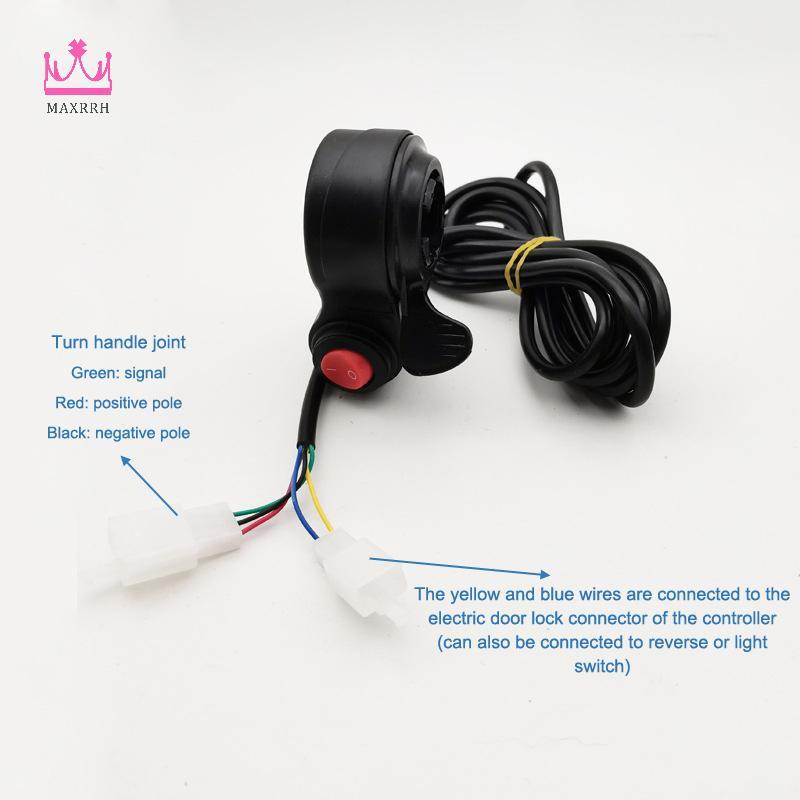 Maxrrh Kỹ Thuật Số Vôn Kế Phạm Vi Rộng 12V Đến 84V Dành Cho EBike Và Xe Tay Ga Với 22 Mm Gắn Và 2 Mé