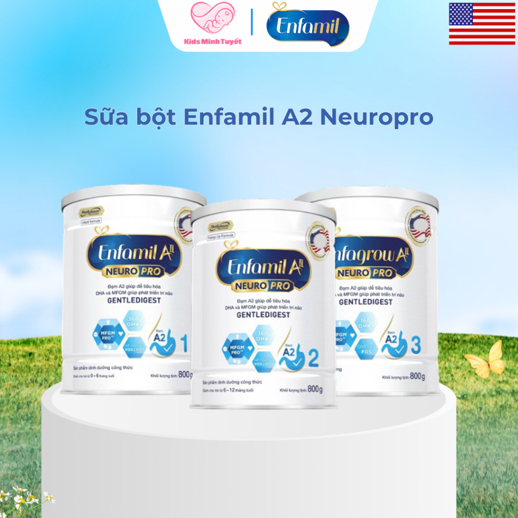 Sữa Enfa A2 NeuroPro Mỹ 800g Enfamil Enfagrow - Sữa Bột Công Thức