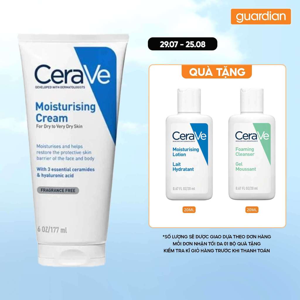 Kem Dưỡng Ẩm Phục Hồi Chuyên Sâu Và Giữ Da Ẩm Mịn Cerave Moisturising Cream 177Ml | Guardian Việt Na