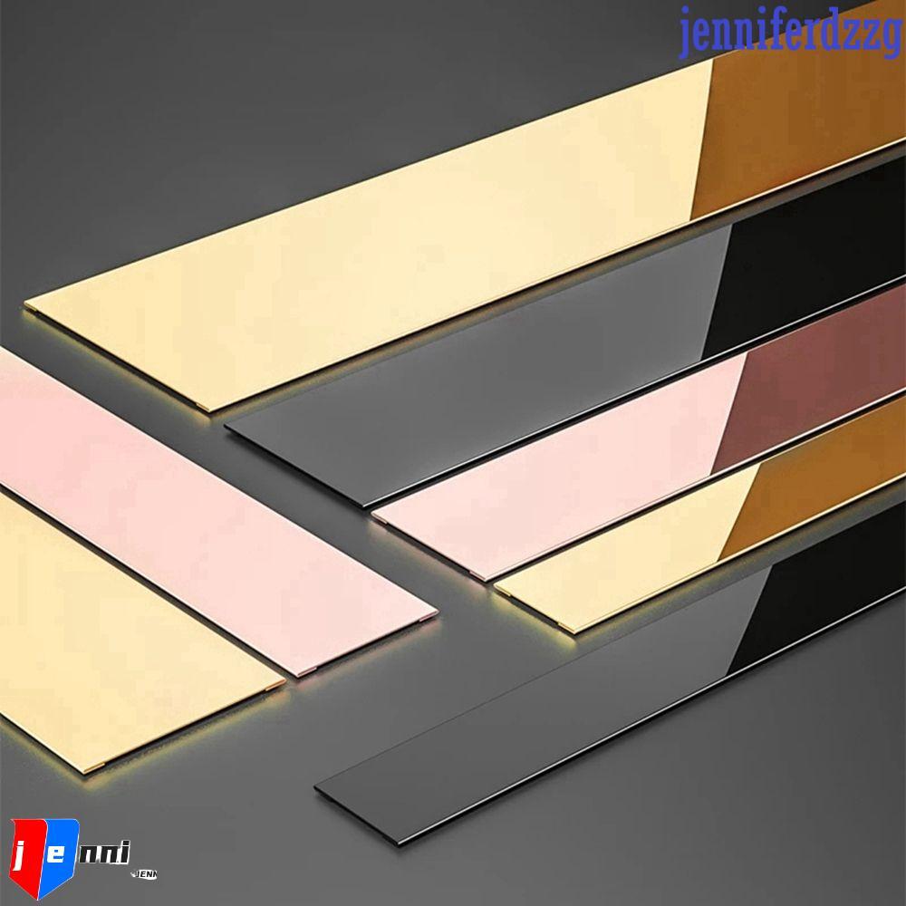 JENNIFERDZZG Edge Strip Thép không gỉ Titanium Wall Tile Strip Floor Tile Sticker Edge Trim Flat Wal