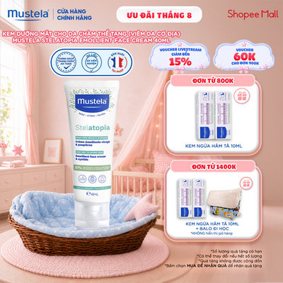 Kem Dưỡng Mặt Cho Da Chàm Thể Tạng (Viêm Da Cơ Địa) Mustela Stelatopia Emollient Face Cream 40ml