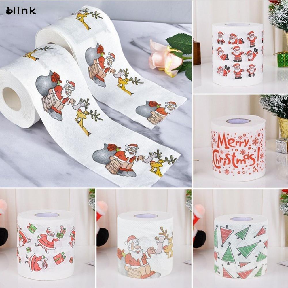 Giấy vệ sinh cuộn Giáng sinh Jovial In chữ Whimsical để trang trí phòng tắm lễ hội