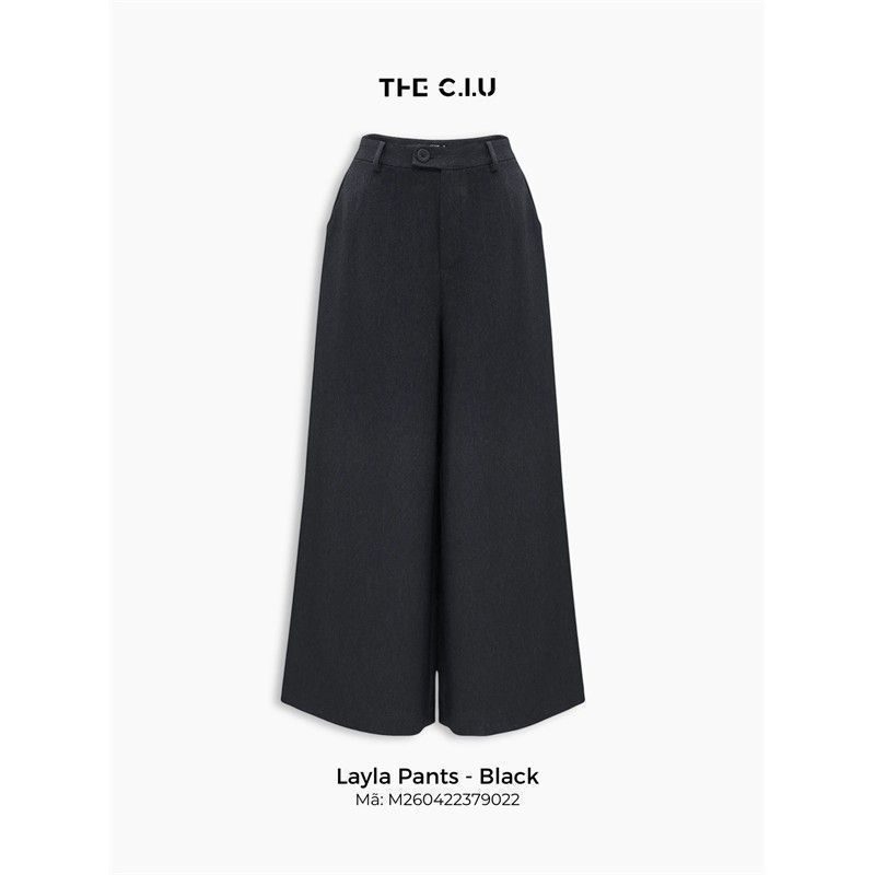 Quần tây ống rộng nữ THE C.I.U, quần vải lưng cao dáng suông công sở - Layla Pants