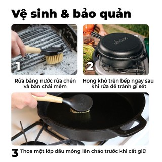 Lodge - Chảo gang - 26.04cm giữ và phân phối nhiệt hoàn hảo sử dụng được trên mọi loại bếp
