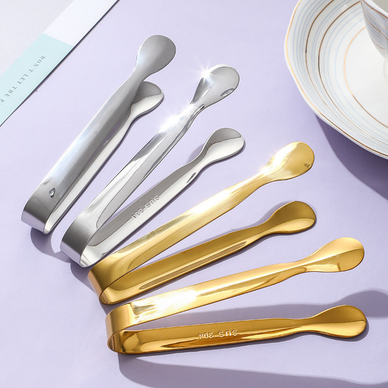 Thép không gỉ Ice Clip Ice Cube Tool Sugar Cube Clip Thép không gỉ Ice Cube Ice Bucket Nhà bếp Thực 