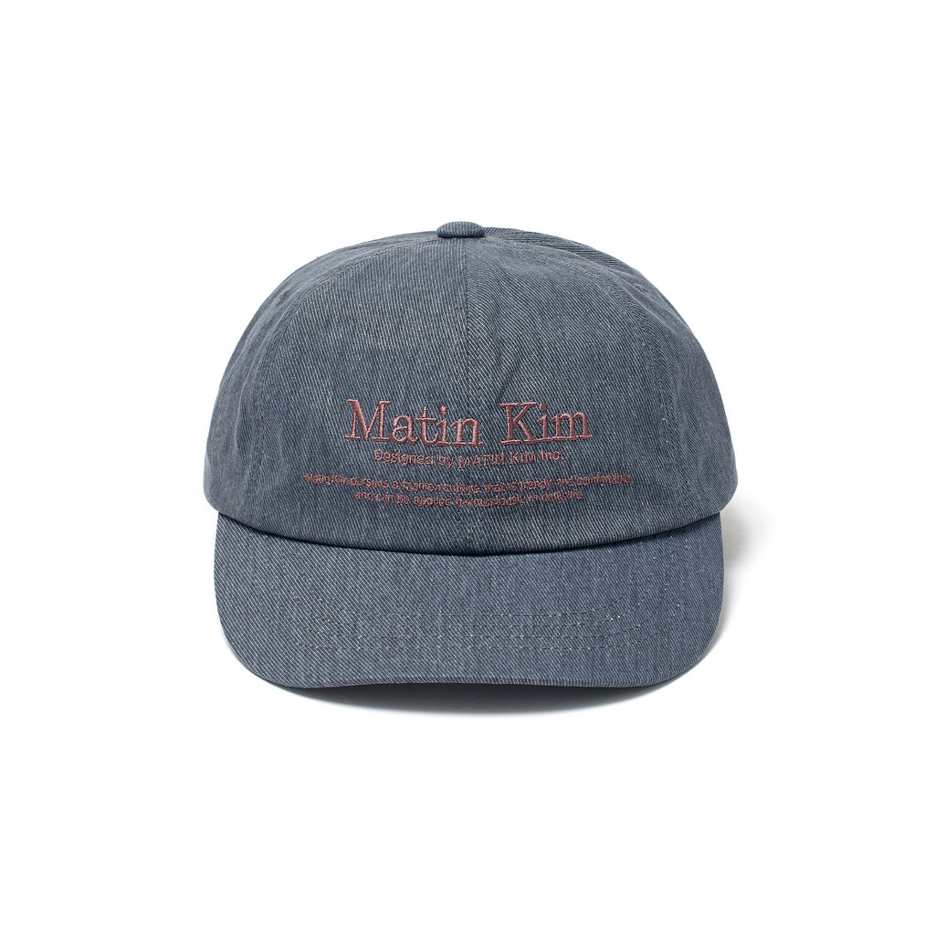 MATIN KIM MATIN HERITAGE FLAT BRIM CAP IN NAVY