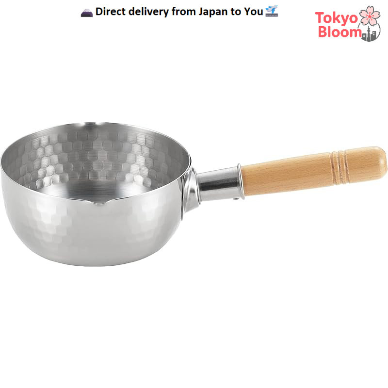 💖 Induction Cooker OK - Yoshikawa Stainless Steel Yukihira Pot with Dual Spouts and Handle Replaceme