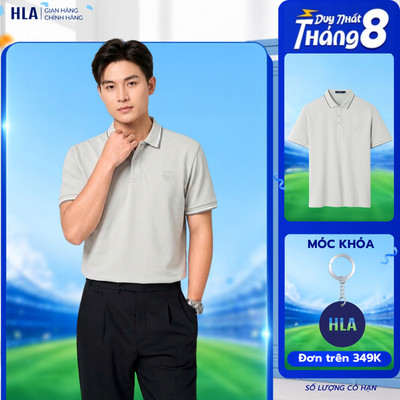 [HỎA TỐC 4H] Áo Thun Polo HLA Phối Bo Thun Thanh Lịch - Chất Vải Cotton Mềm Mịn, Thấm Hút Mồ Hôi, Thiết Kế Basic