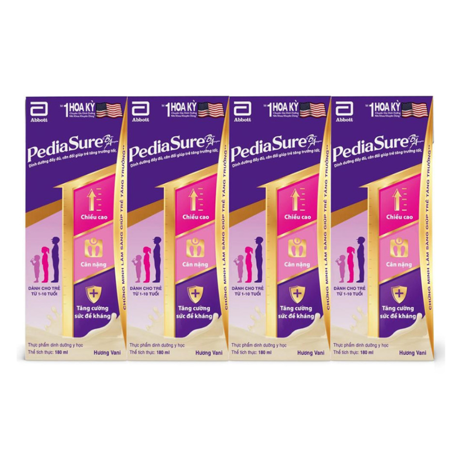 Lốc 4 Hộp Sữa Pediasure Vani 180ml - 59862