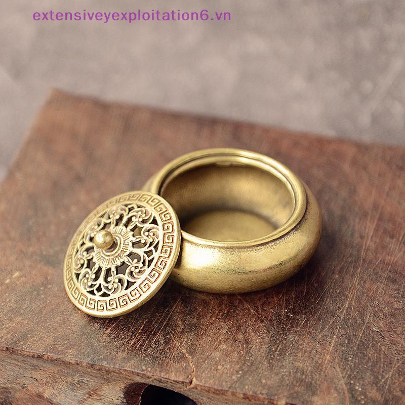 # expen # Brass Poet Lotus Jiuding Hương Lư Hương Rỗng Hương Mini.