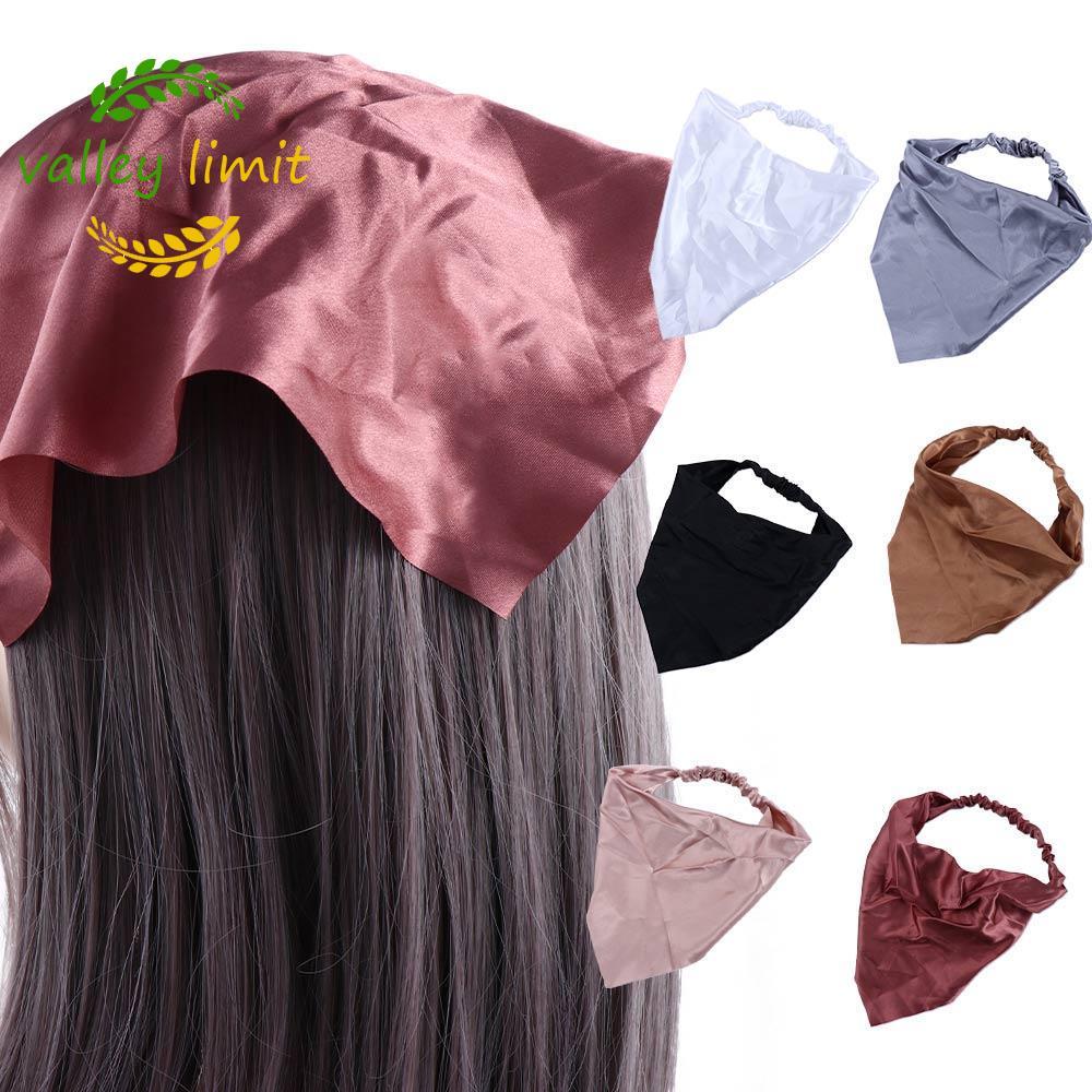 valley limit VALLEY LIMIT Bandana Phụ Kiện Tóc Băng Đô Thanh Lịch Lụa Satin Tóc Turban