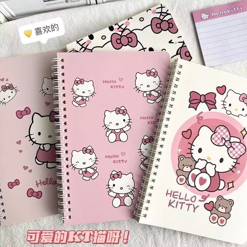 8.11- [Shop Phong Cách Bán Chạy] Notebook Girl Dễ Thương Katie A5 Cuộn Dây Sinh Viên Dày Đường Ngang