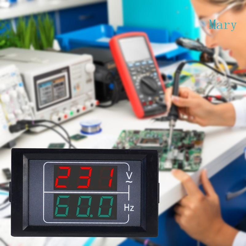 Mary Precision Hz Volt LED Display Test Vôn kế Tần số Đồng hồ đo tần số cho hộ gia đình