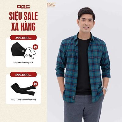 Áo sơ mi dài tay nam DGC Dáng suông Regular, Phong Cách Trẻ Trung Năng Động - SASDBC41M