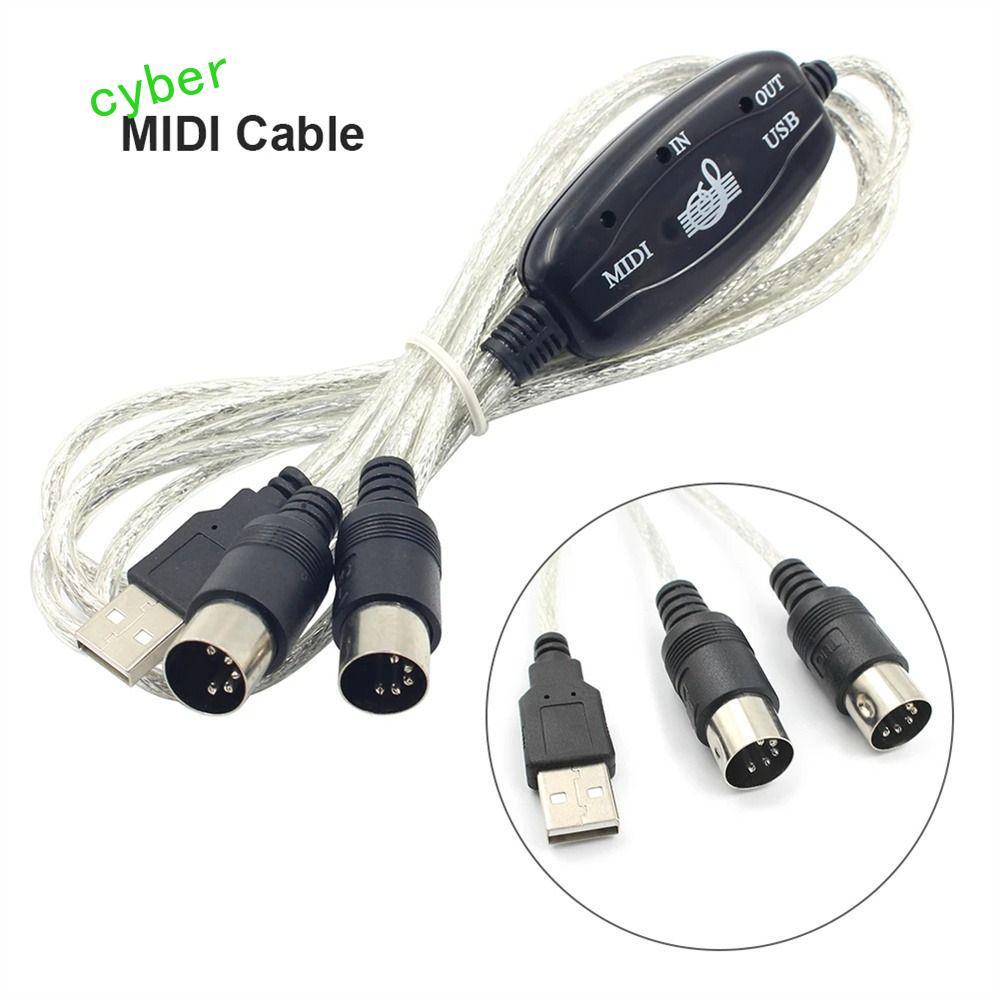 CYBERLINX MIDI sang cáp USB Thiết bị âm thanh Giao diện MIDI hữu ích Dây nhạc âm thanh cho đàn Piano