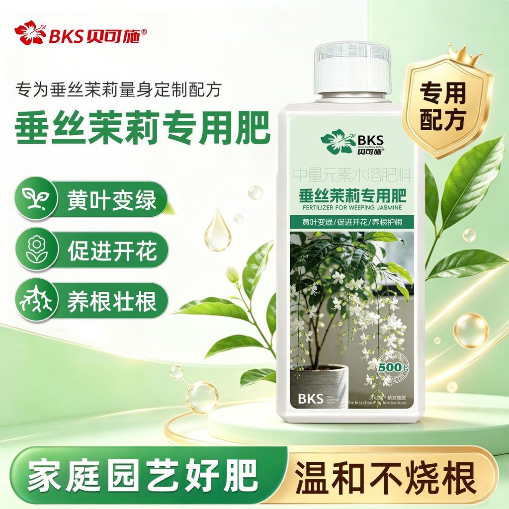 Becos Dangsi Jasmine Dung dịch dinh dưỡng Jasmine Phân bón đặc biệt Lá vàng Thúc đẩy hoa trong nhà C