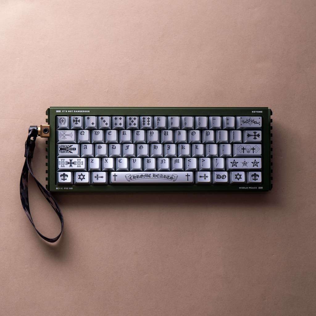 Kết cấu kim loại Keycap 80 phím Cherry Profile PC ép phun​​ Sơn kim loại ​​Wooting Aula F75 Keycap B