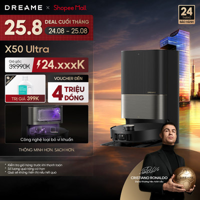 Dreame X50 Ultra/ X50 Pro Ultra Robot hút bụi thông minh | vượt thềm đến 6cm | Công nghệ AI tránh vật cản | BH 24 tháng