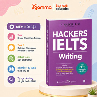 Sách - HACKERS IELTS Writing - Kèm Giải Thích Đáp Án và hướng dẫn tăng band (Gamma Books)