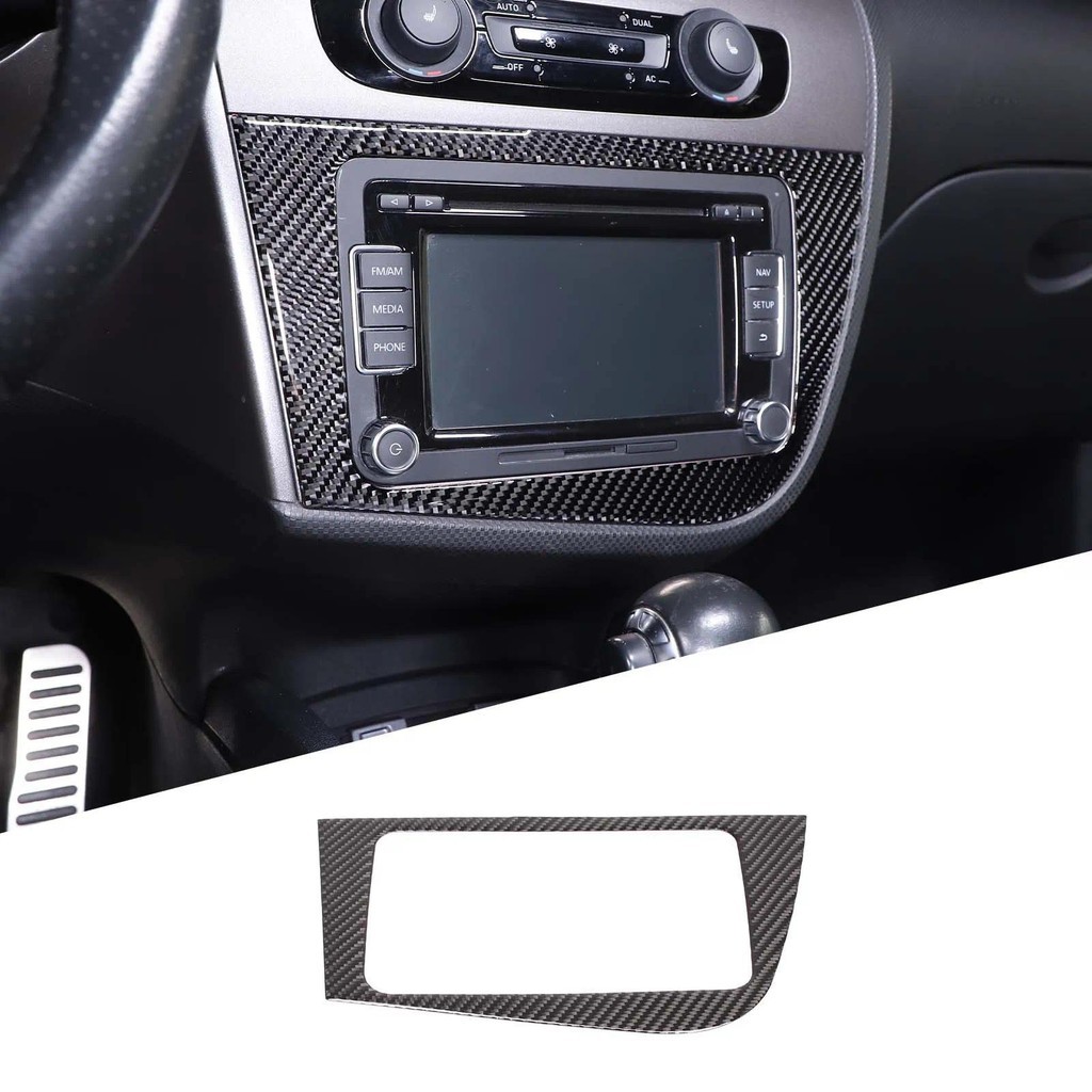 Cho SEAT Leon Leon Leon Leon Leon Mk2 1P 2008-2012 Sợi Carbon Mềm Điều Khiển Trung Tâm Ô Tô Màn Hình