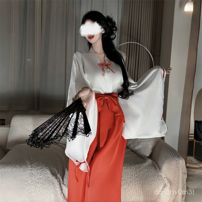 Trang phục cosplay Kikyo vu nữ cao cấp chất lượng chuyên dụng diễn anime bán chạy giao nhanh