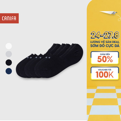 Combo 3 đôi tất ẩn nam CANIFA tất lười đeo giày tính năng Anti Bac hỗ trợ hạn chế mùi 8AX26A003
